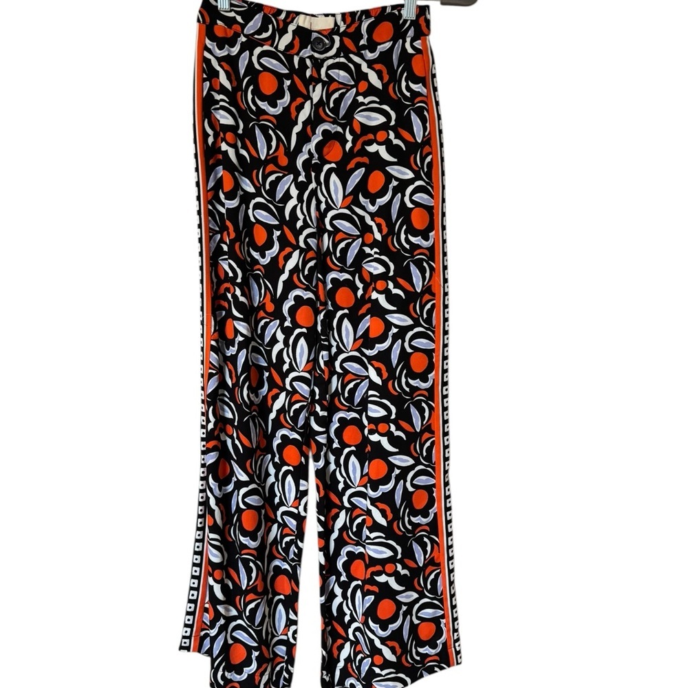 Anthropologie Breezy Straight Pants in Red Motif 6